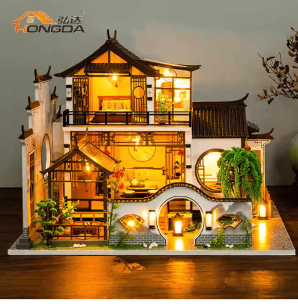 Casa Miniatura DIY “Jardín Chino” – Residencia Tradicional con Luces LED - PC2314