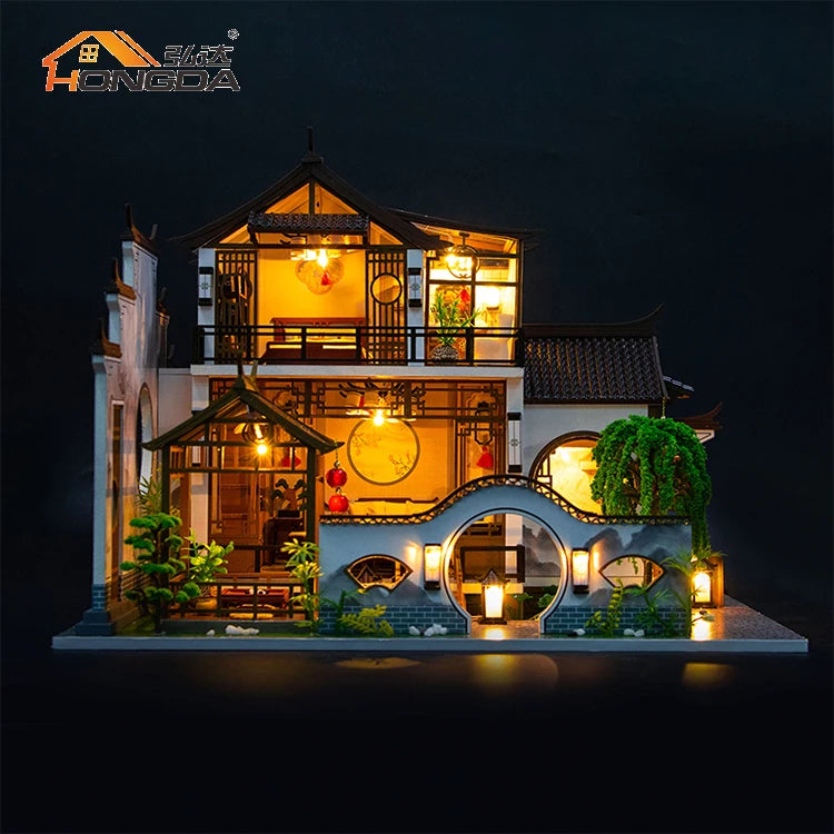 Casa Miniatura DIY “Jardín Chino” – Residencia Tradicional con Luces LED - PC2314