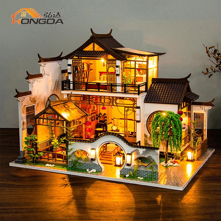 Casa Miniatura DIY “Jardín Chino” – Residencia Tradicional con Luces LED - PC2314