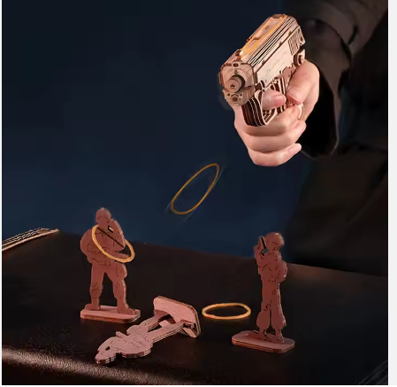 Pistolas de Juguete Rompecabezas de Madera 3D