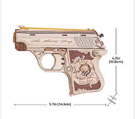 Pistolas de Juguete Rompecabezas de Madera 3D