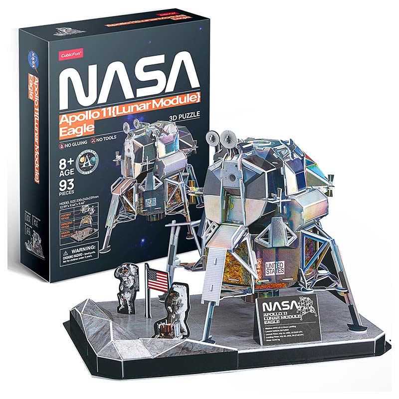 Nasa Apolo Modulo Lunar Apollo 11 Armable Puzzle 3D 93 Piezas