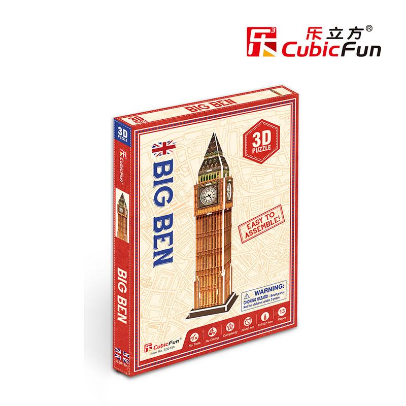 Big Ben Con Luz Led Rompecabezas 3D de Madera STEM Cubicfun