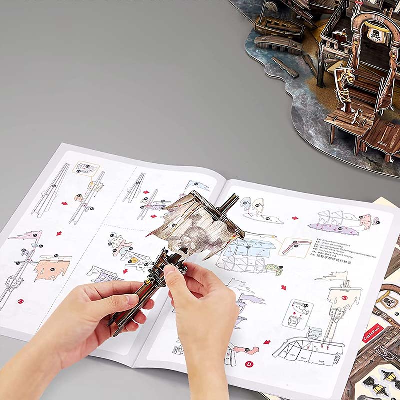 Isla Tortuga Pirata Bay Armable Puzzle 3D 218 Piezas