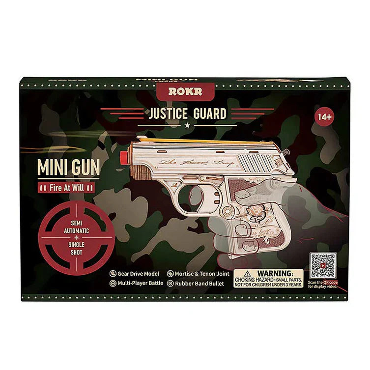 Pistola de Madera "Mini Gun" - Puzzle 3D para Armar (ROKR)