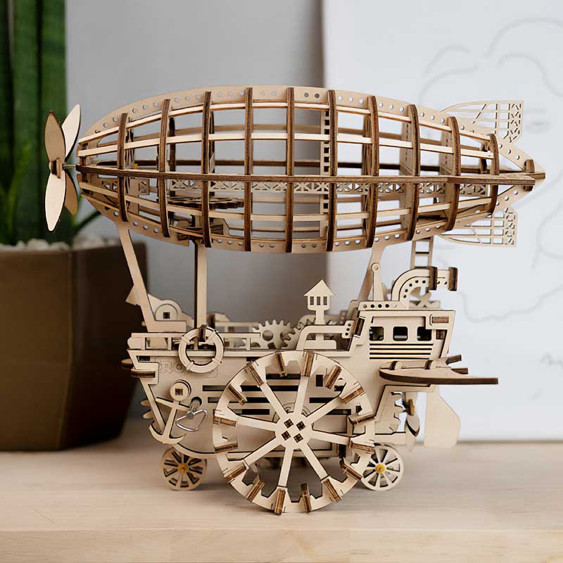 Airship Dirigible Puzzle 3D de Madera