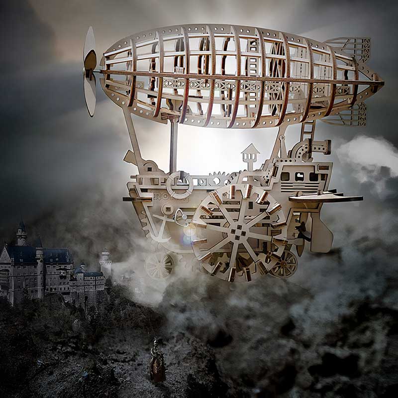 Airship Dirigible Puzzle 3D de Madera