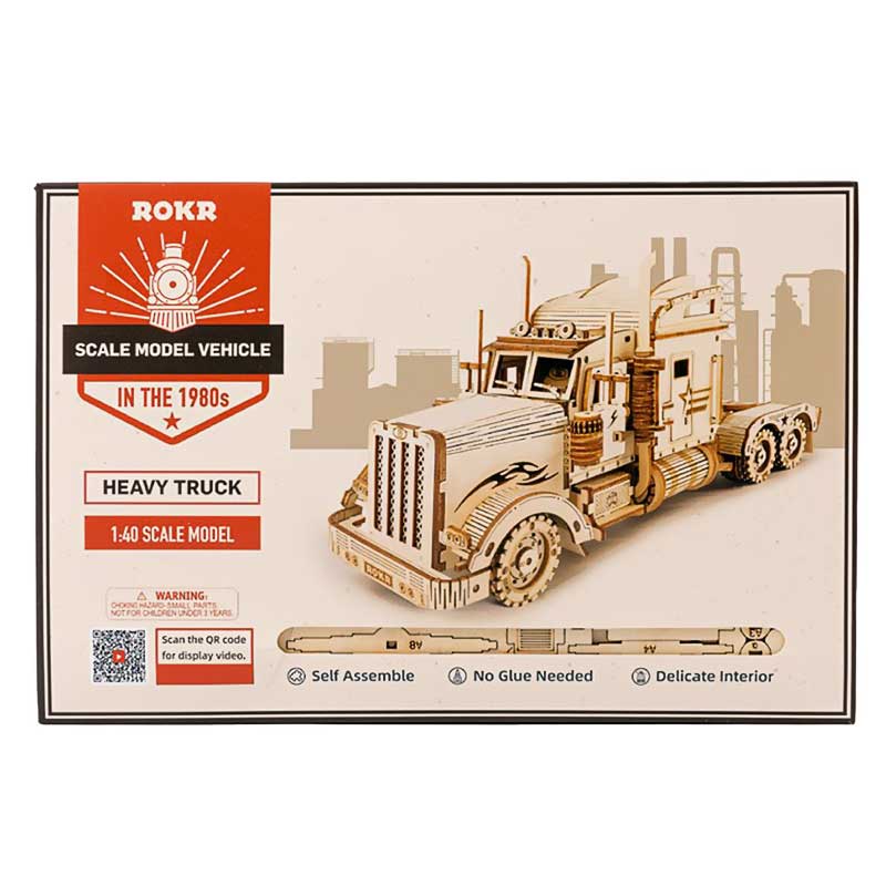 Camion Trailer Heavy Truck de Madera Armable