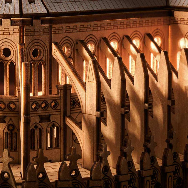 ROWOOD Notre Dame de París - Puzle 3D de Madera Gótico