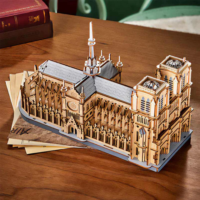ROWOOD Notre Dame de París - Puzle 3D de Madera Gótico
