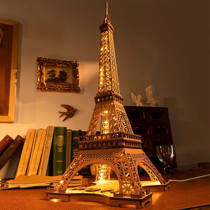 Torre Eiffel de Madera LED