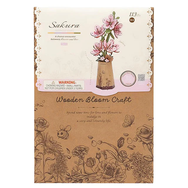 Flor de Cerezo Sakura - Ramo de Madera DIY que Nunca se Marchita (Rowood)