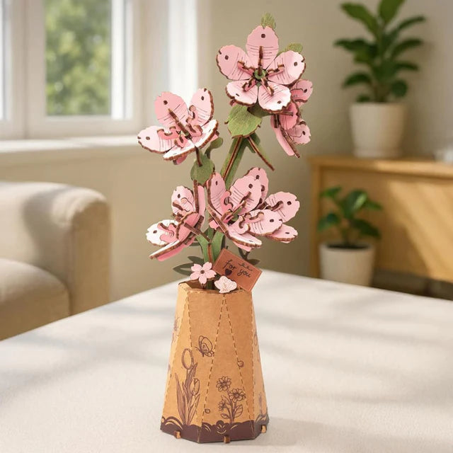 Flor de Cerezo Sakura - Ramo de Madera DIY que Nunca se Marchita (Rowood)