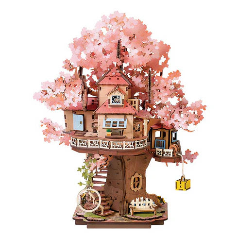 Puzzle 3D de Madera "Sakura Tree House" - Maqueta para Armar (Rolife)
