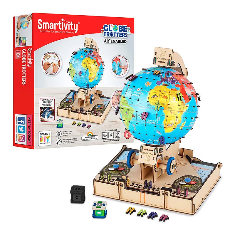 Globo Terraqueo Educativo Armable Puzzle 3D Stem Smartivity