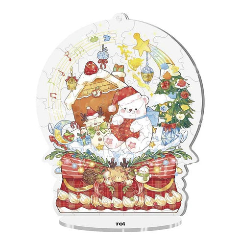 Rompecabezas Acrílico TOI: Oso de Invierno (Winter Bear) - Pieza Decorativa Navideña