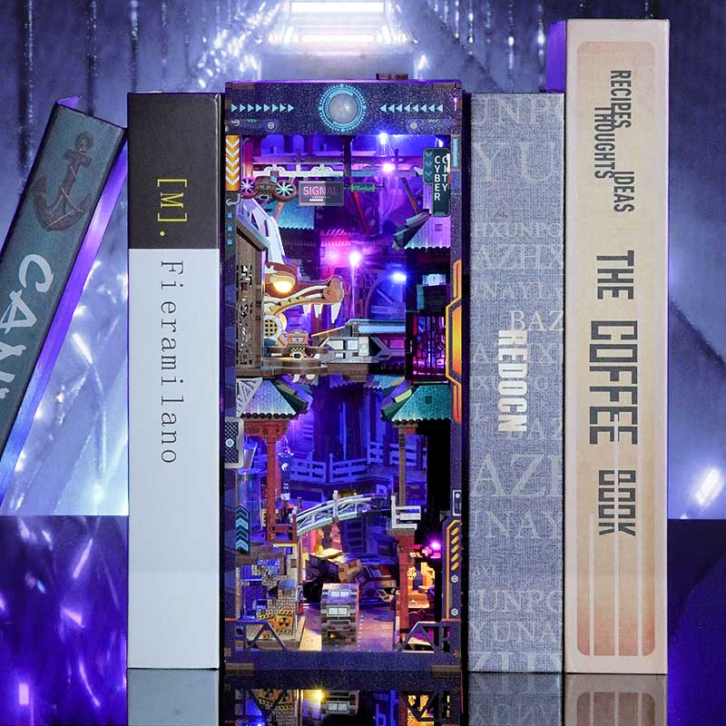Booknook 3D "Cyber City" - Callejón Cyberpunk para Armar (Tonecheer)