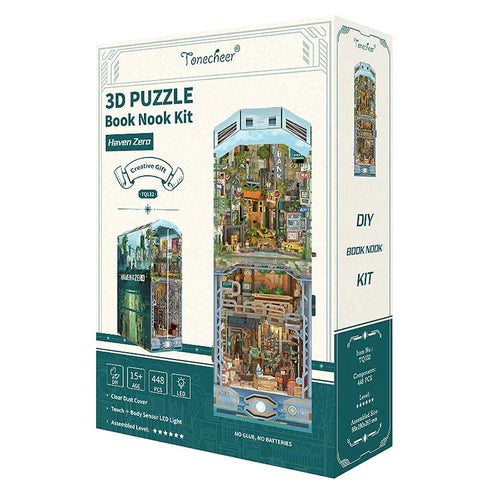 Booknook 3D "Haven Zero" - Refugio Post-apocalíptico con Luz y Sensor (Tonecheer)