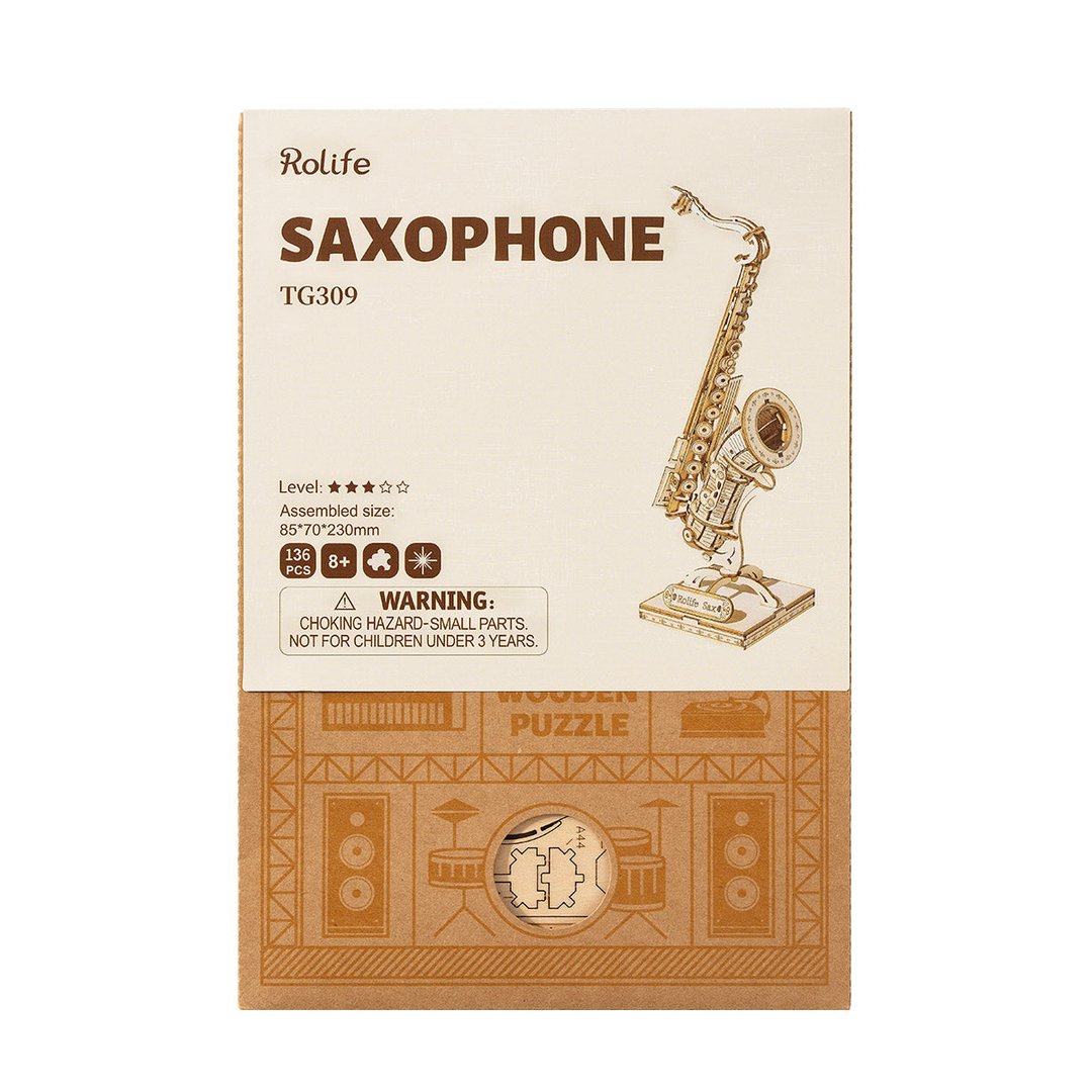 Saxofón armable de madera - Robotime