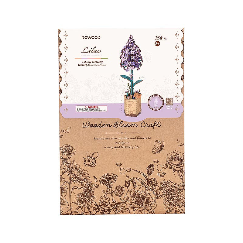 Flor de Lilas de madera