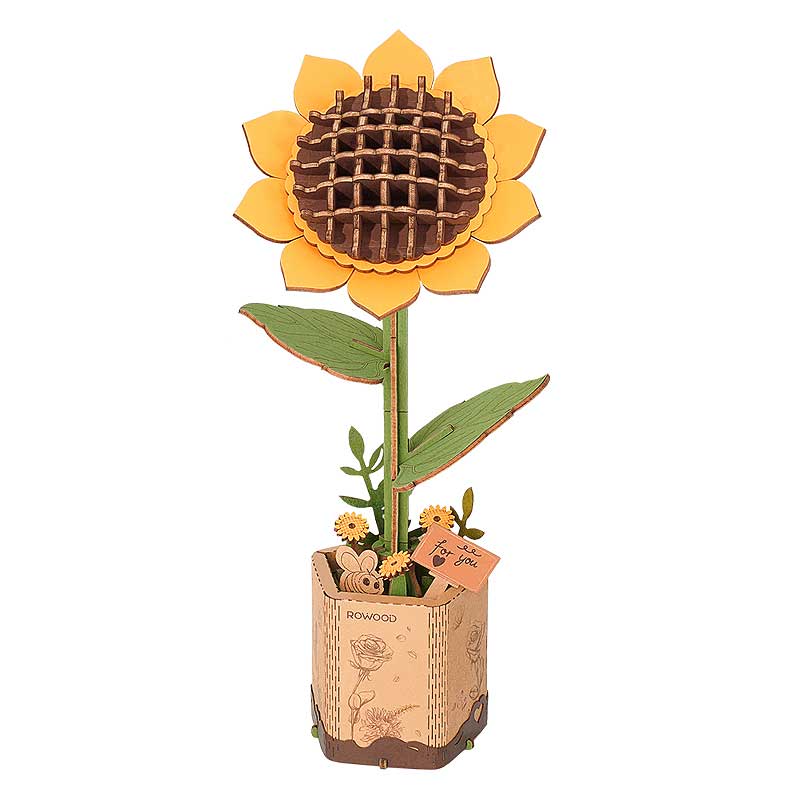 Flor de Girasol de madera