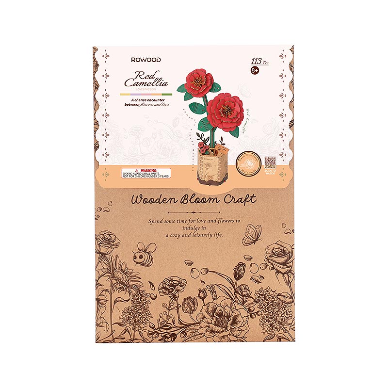 Flor de Camelias de madera