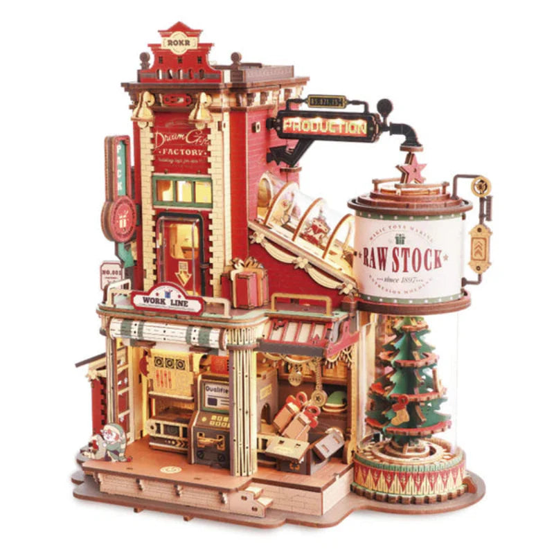 Puzzle 3D Fábrica de Regalos Navideños - Maqueta Musical Mecánica (Robotime ROKR)