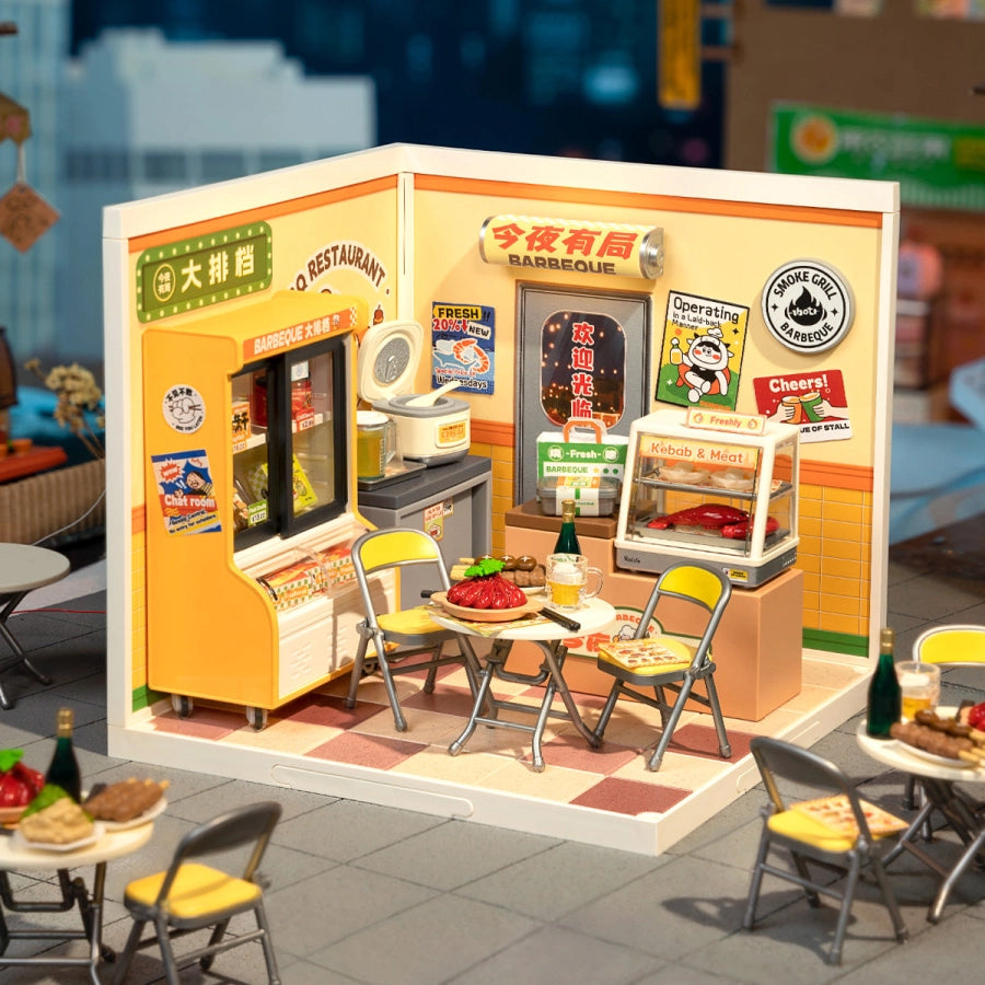 ROLIFE Super Creator: Night Out Food Stall (DW022) - Maqueta Modular DIY con Luces LED