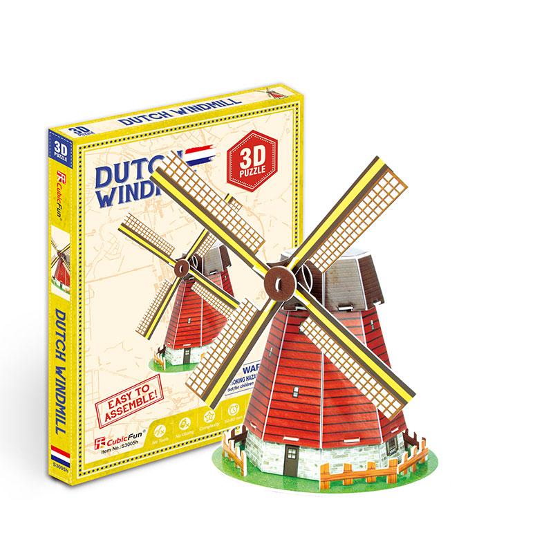 Molino Holandes Miniatura Armable Puzzle 3D 20 Piezas