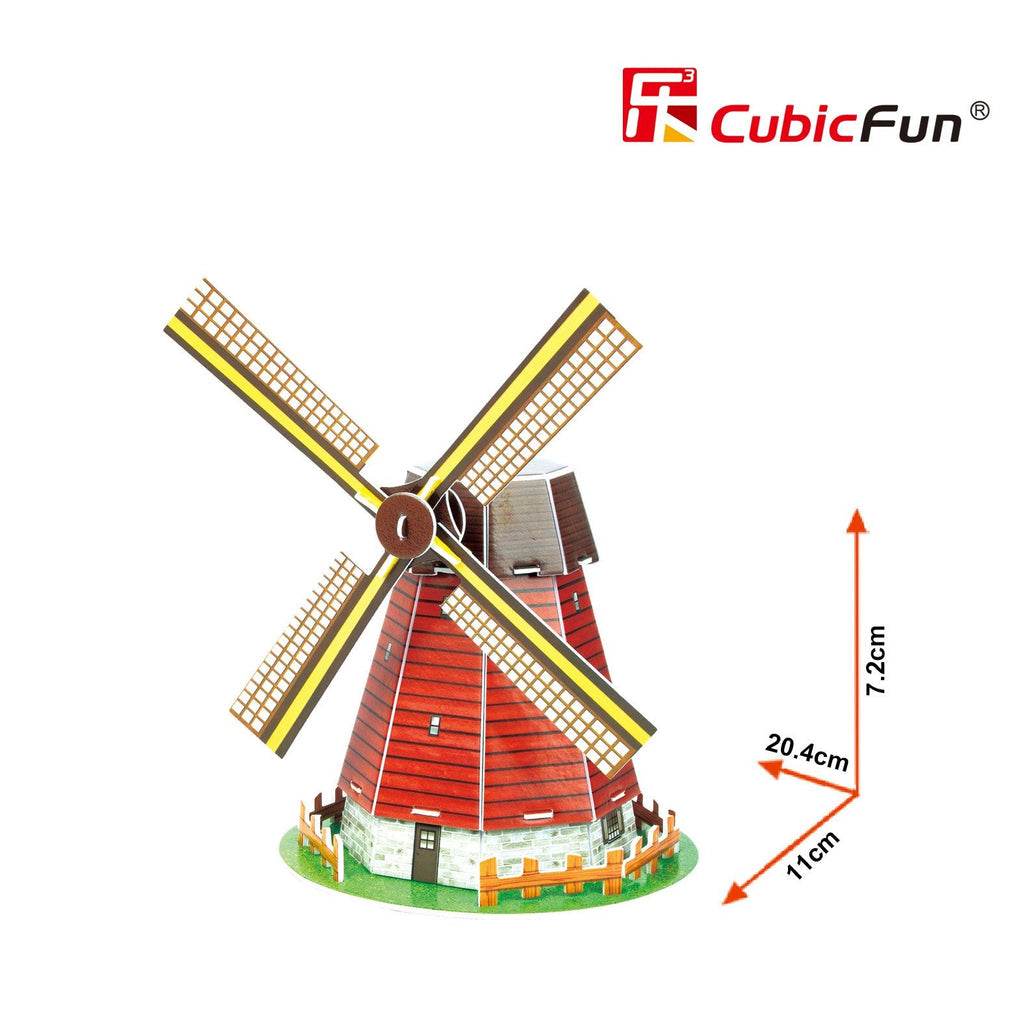 Molino Holandes Miniatura Armable Puzzle 3D 20 Piezas