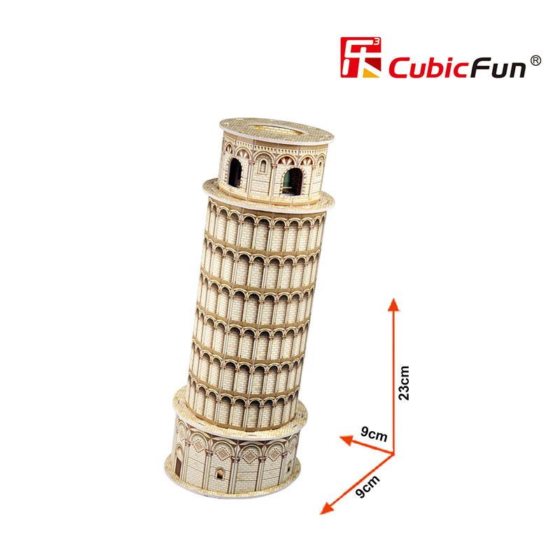 Italia Torre de Pisa Miniatura Armable Puzzle 3D 8 Piezas