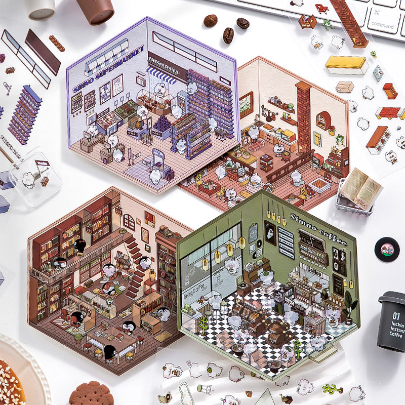Stickers Coreano Miniatura 3d Simno Diy Coleccionable
