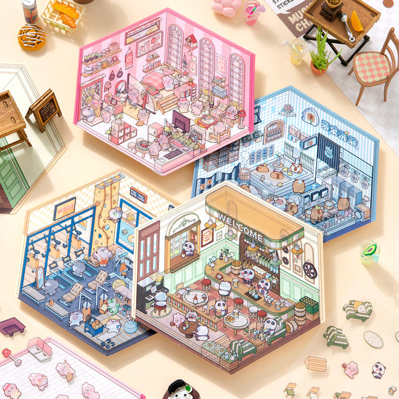 Stickers Coreano Miniatura 3d Simno Diy Coleccionable