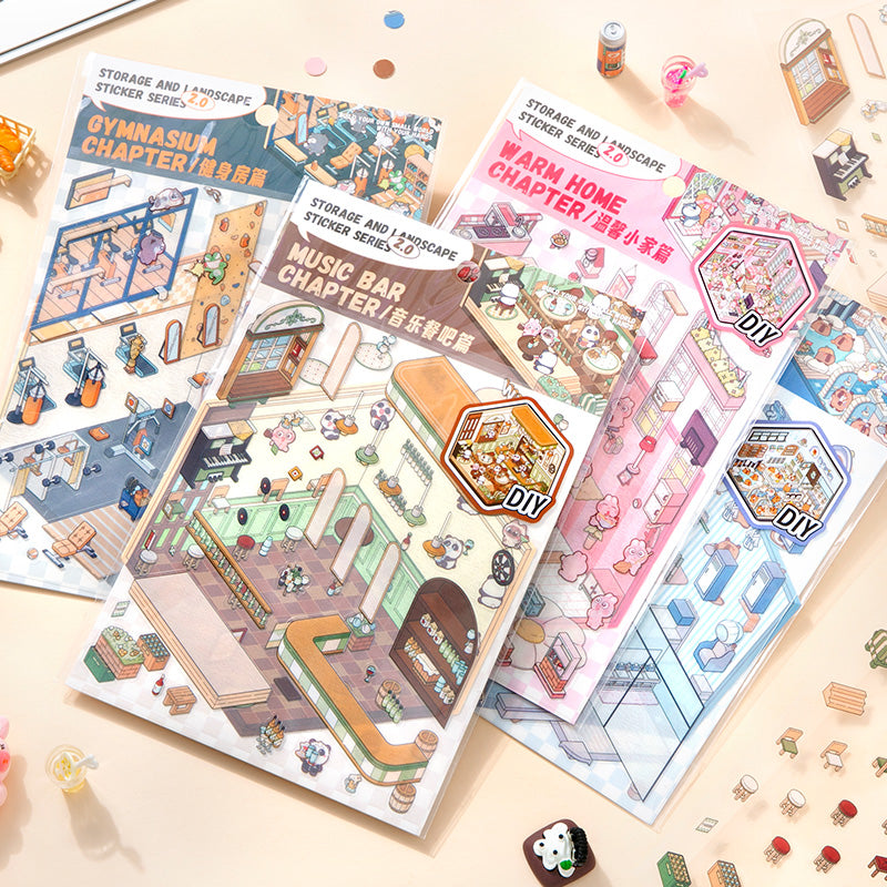 Stickers Coreano Miniatura 3d Simno Diy Coleccionable