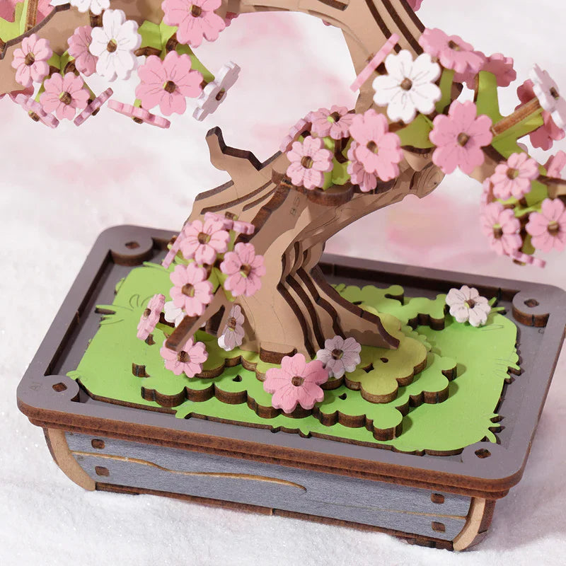 Bonsái de Sakura - Puzzle 3D de Madera para Armar (Rolife)