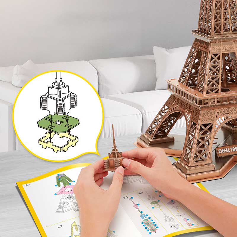 Natgeo Torre Eiffel Paris Francia Rompecabezas 3D Cubicfun