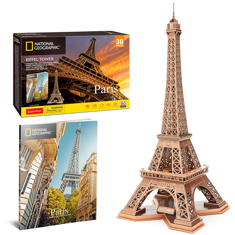 Natgeo Torre Eiffel Paris Francia Rompecabezas 3D Cubicfun