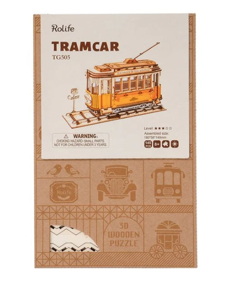Tranvía de Madera Para Armar Estilo Vintage – Rolife Tramcar Tg505