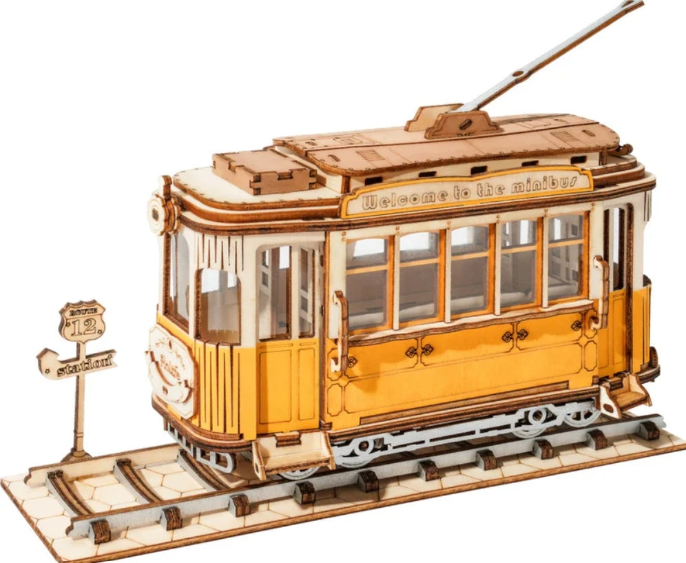 Tranvía de Madera Para Armar Estilo Vintage – Rolife Tramcar Tg505