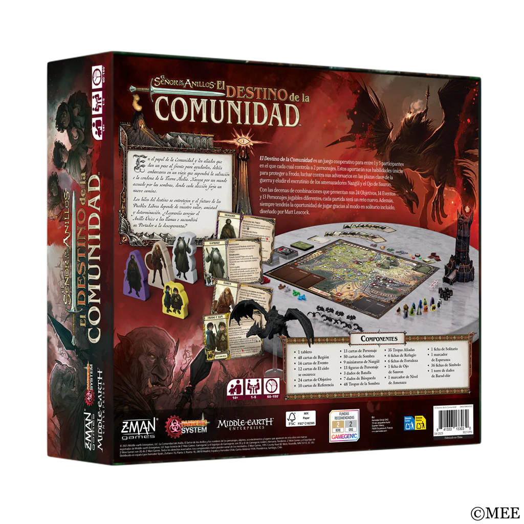 El Señor de los Anillos: Destino de la Comunidad - Juego de Mesa Cooperativo