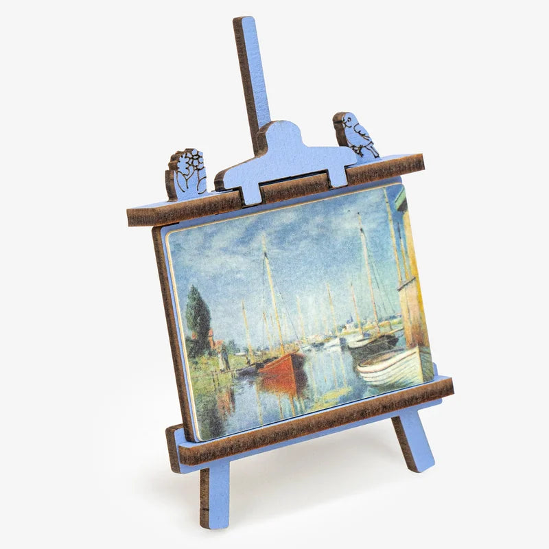 Cuadro 3D de madera Los Botes Rojos de Monet TH004 - vista 6