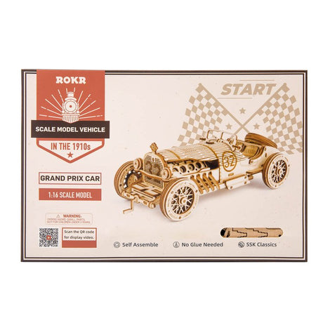 Grand Prix Car V8 - Rompecabezas 3D - Maqueta de Madera Rolife