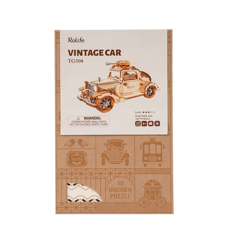 Vintage Car - Rompecabezas 3D - Maqueta de Madera Rolife (TG504)