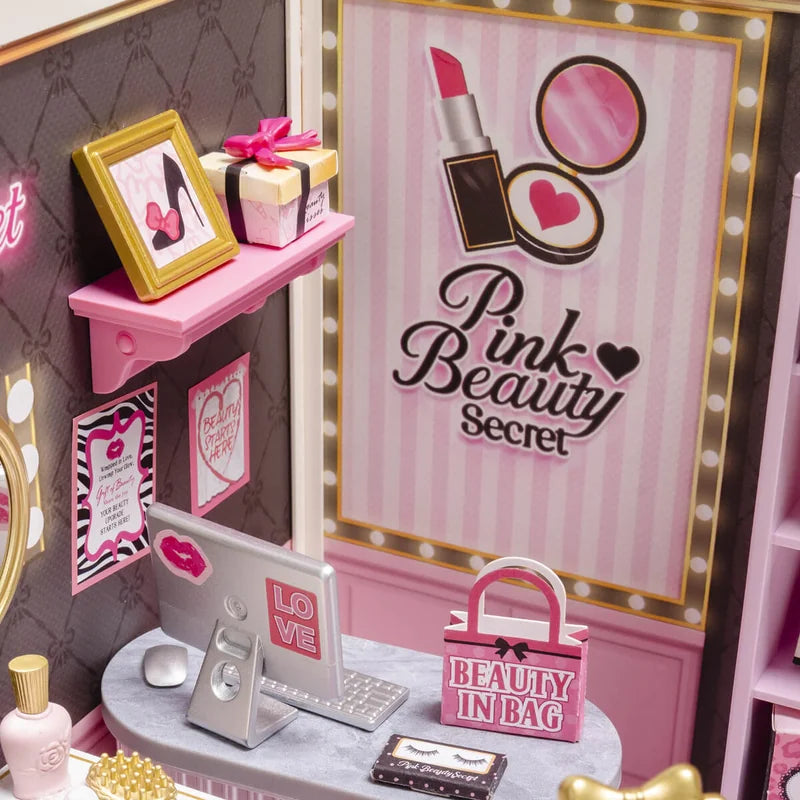 Pink Beauty Secret Rolife Super Creator DW026, tienda de cosméticos en miniatura - vista 5