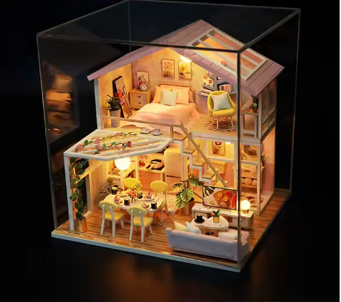 Tiempo Feliz - Casa de muñecas en miniatura Armable - M2001z