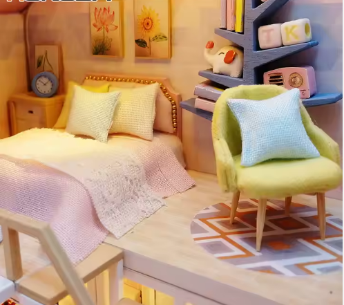 Tiempo Feliz - Casa de muñecas en miniatura Armable - M2001z