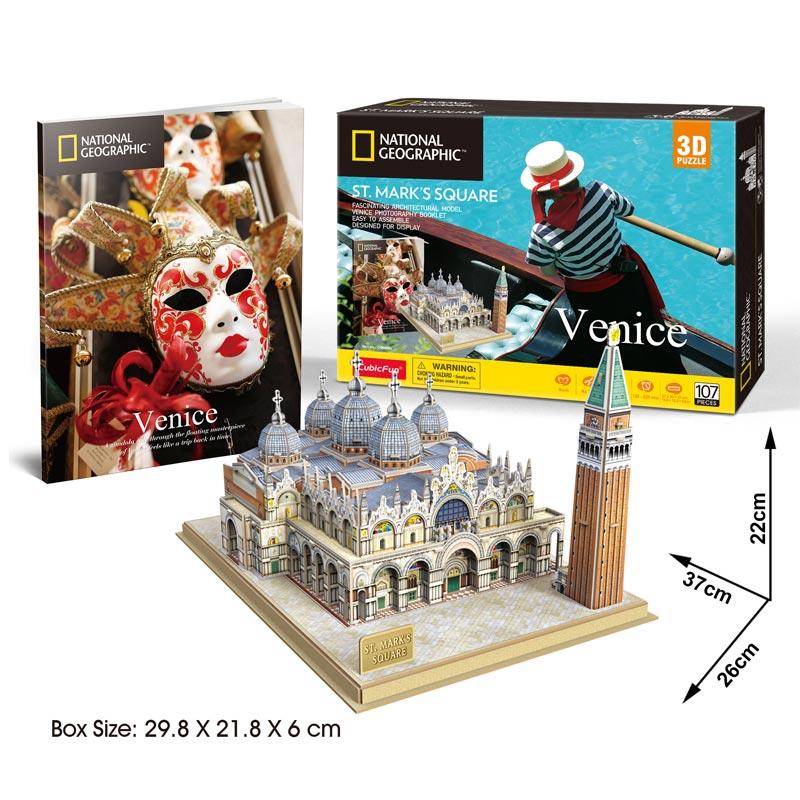 Natgeo Plaza de San Marcos Venecia Rompecabezas 3D Cubicfun