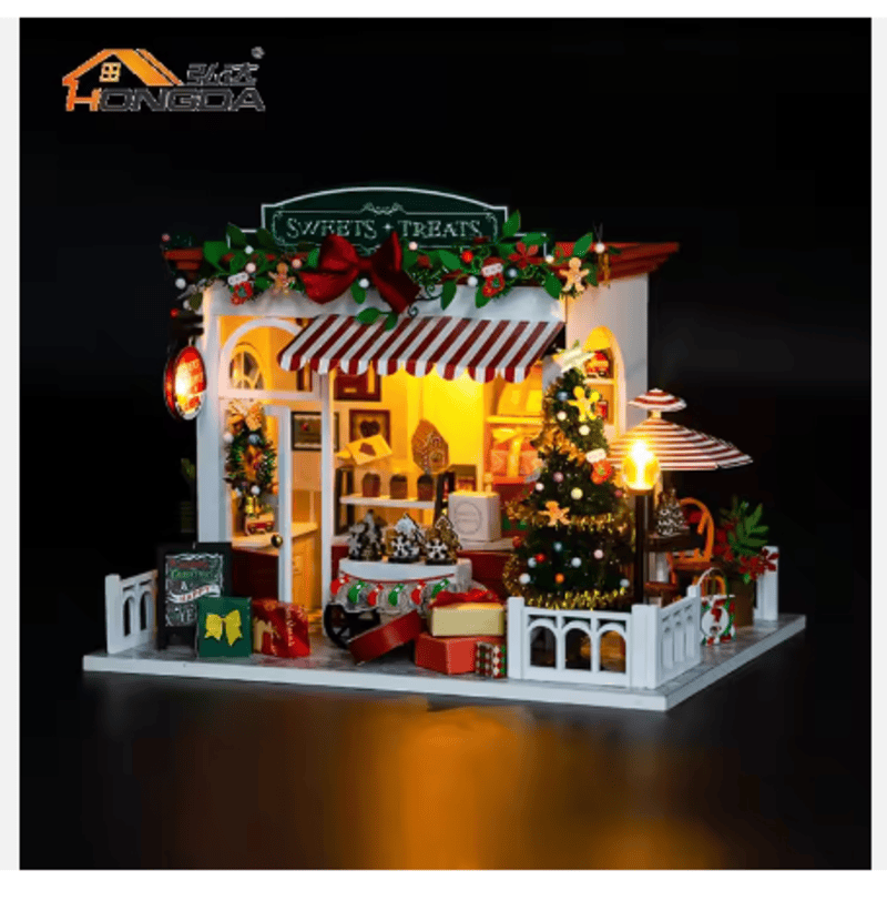 Casa de Muñecas Mavideñas Dulces Golosinas Kit de  Miniatura Con Luz