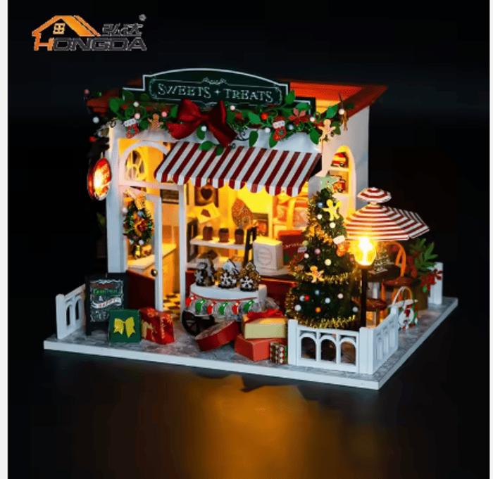 Casa de Muñecas Mavideñas Dulces Golosinas Kit de  Miniatura Con Luz