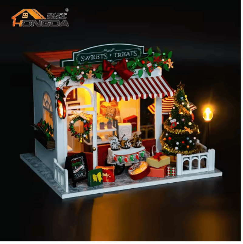 Casa de Muñecas Mavideñas Dulces Golosinas Kit de  Miniatura Con Luz